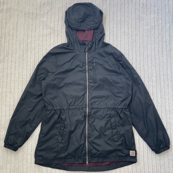 Carhartt Women's Hooded Lightweight Rain Jacket | size L - Picture 1 of 10